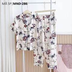 Đồ pijama nữ lụa mango TNQD Satino cổ nhọn - Muse Gray
