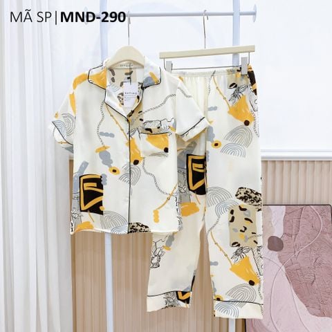 Đồ pijama nữ lụa mango TNQD Satino cổ nhọn - Bina Cream