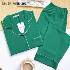 Đồ bộ mặc nhà, đồ ngủ, Pijama nữ Lụa TNQD Satino màu trơn - Dark Green