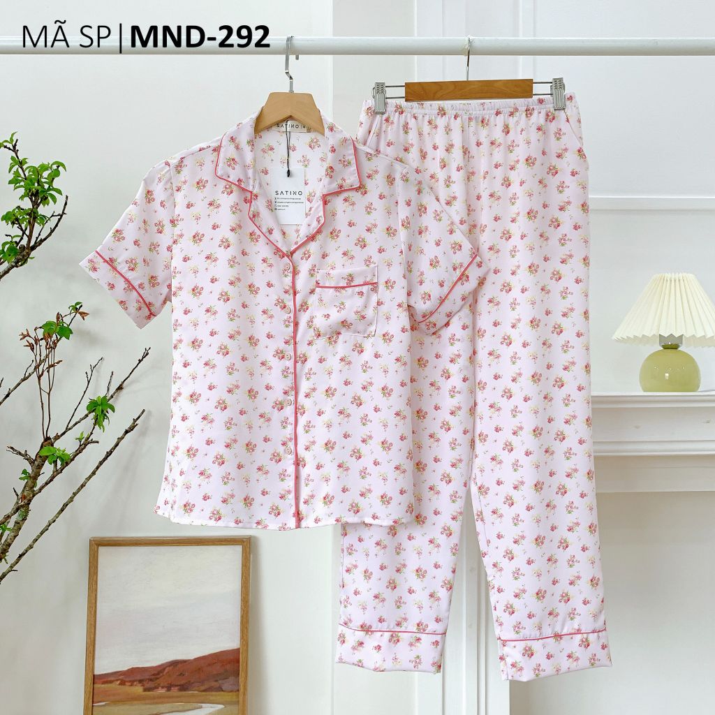 Pijama nữ Lụa Mango TNQD Satino - Helen Pink