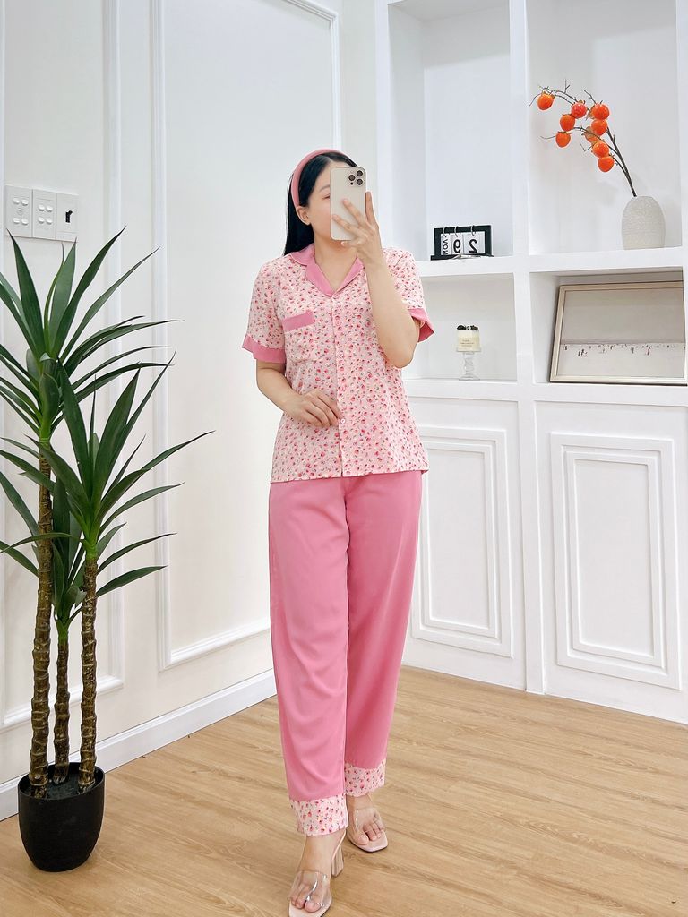 Pijama nữ Lụa Mango TNQD Satino - Windy Pink AHQT