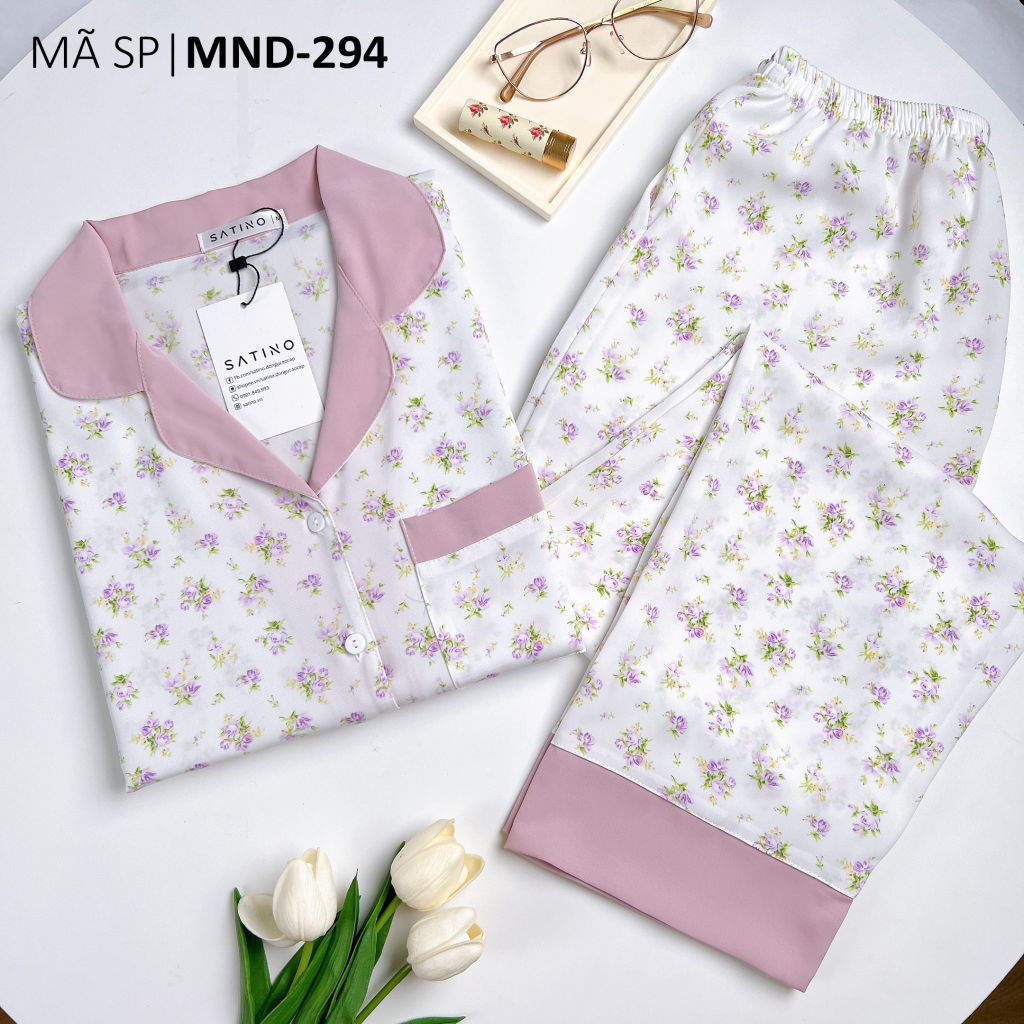 Pijama nữ Lụa Mango TNQD Satino - Helen White