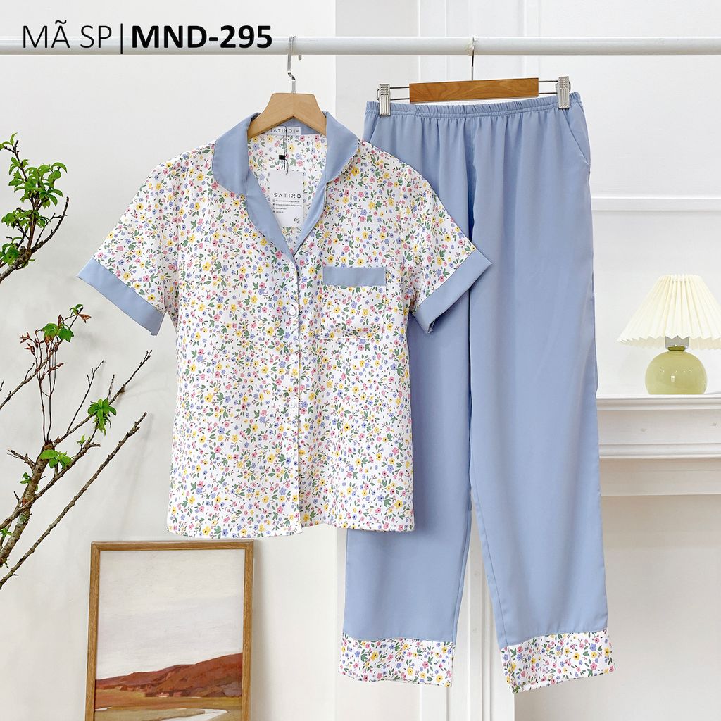 Pijama nữ Lụa Mango TNQD Satino - Holic Blue Gray AHQT