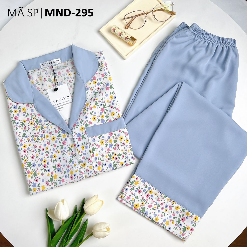 Pijama nữ Lụa Mango TNQD Satino - Holic Blue Gray AHQT
