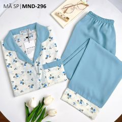 Pijama nữ Lụa Mango TNQD Satino - Cami Blue AHQT