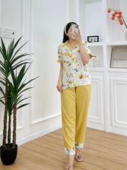 Pijama nữ Lụa Mango TNQD Satino - Brexa Yellow AHQT