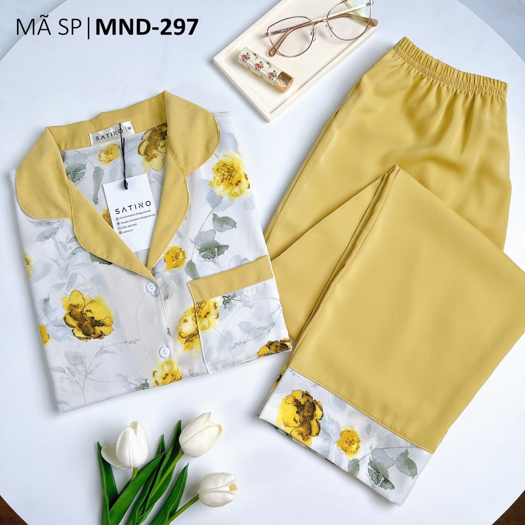 Pijama nữ Lụa Mango TNQD Satino - Brexa Yellow AHQT