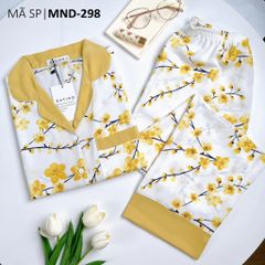 Pijama nữ Lụa Mango TNQD Satino - Blossy Yellow