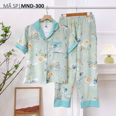 Pijama nữ Lụa Mango TNQD Satino - Juna Mint