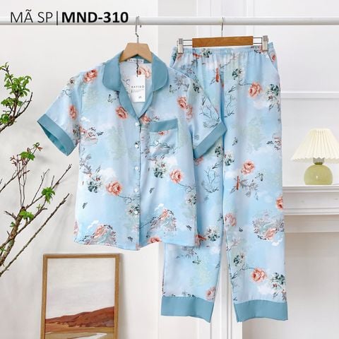 Pijama nữ Lụa Mango TNQD Satino - Juna Blue