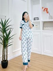Pijama nữ Lụa Mango TNQD Satino - Rita Mallard Green
