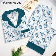 Pijama nữ Lụa Mango TNQD Satino - Rita Mallard Green