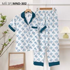 Pijama nữ Lụa Mango TNQD Satino - Rita Mallard Green