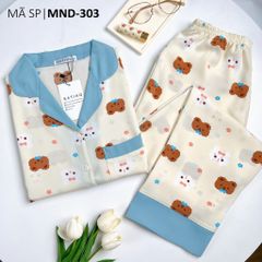 Pijama nữ Lụa Mango TNQD Satino - Rowan Blue