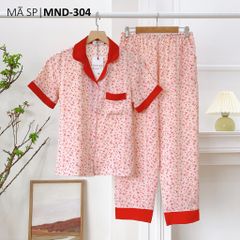 Pijama nữ Lụa Mango TNQD Satino - Windy Red