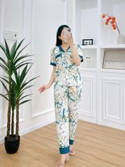 Pijama nữ Lụa Mango TNQD Satino - Jimmy Mallard Green