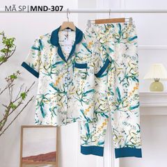 Pijama nữ Lụa Mango TNQD Satino - Jimmy Mallard Green