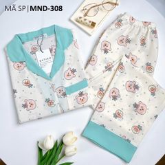 Pijama nữ Lụa Mango TNQD Satino - Hanni Mint
