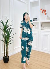 Pijama nữ Lụa Mango TNQD Satino - Jasmine Mallard Green