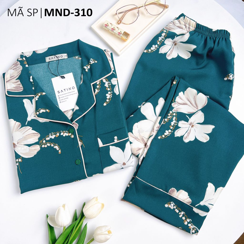 Pijama nữ Lụa Mango TNQD Satino - Jasmine Mallard Green