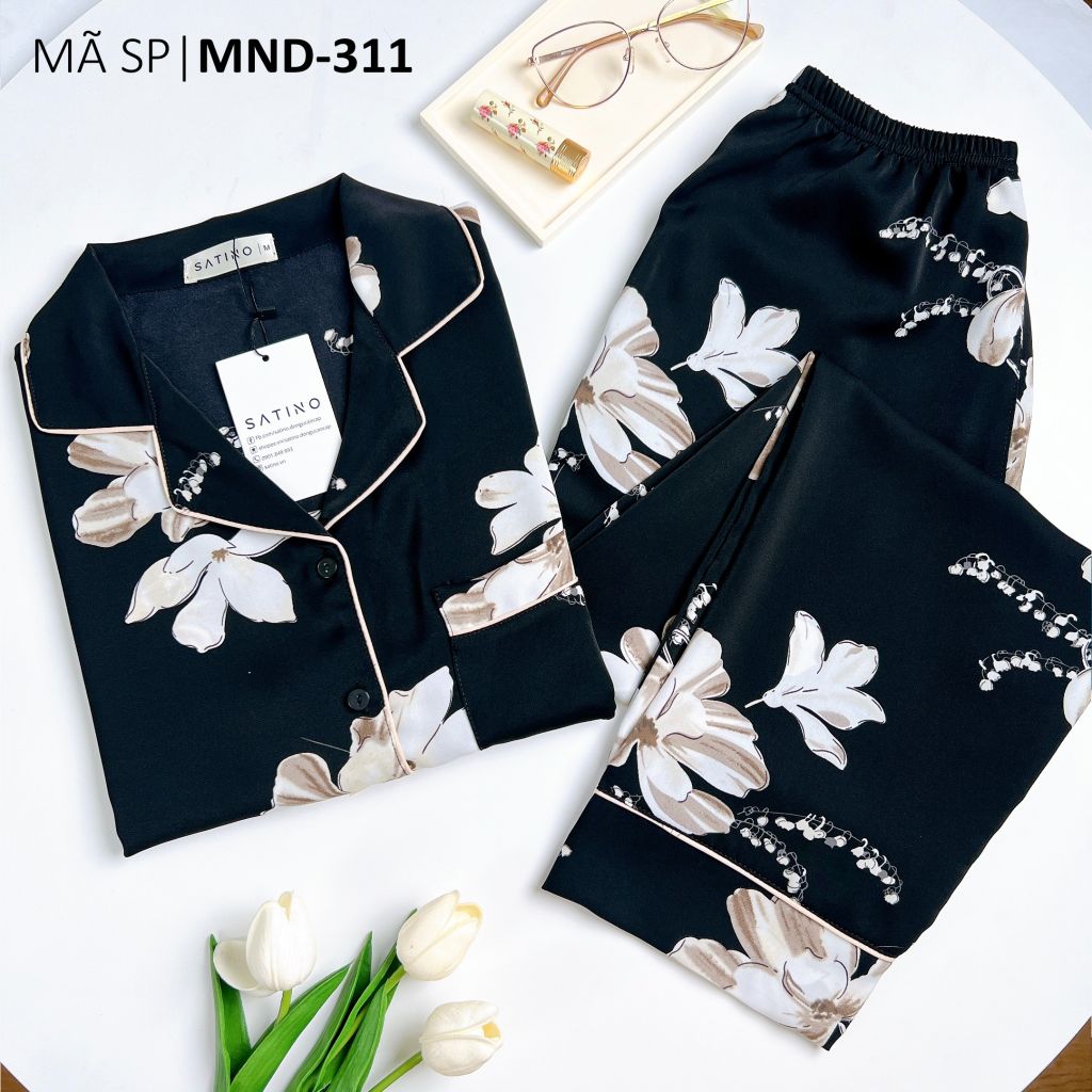 Pijama nữ Lụa Mango TNQD Satino - Jasmine Black