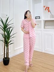 Pijama nữ Lụa Mango TNQD Satino - Bowtie Pink