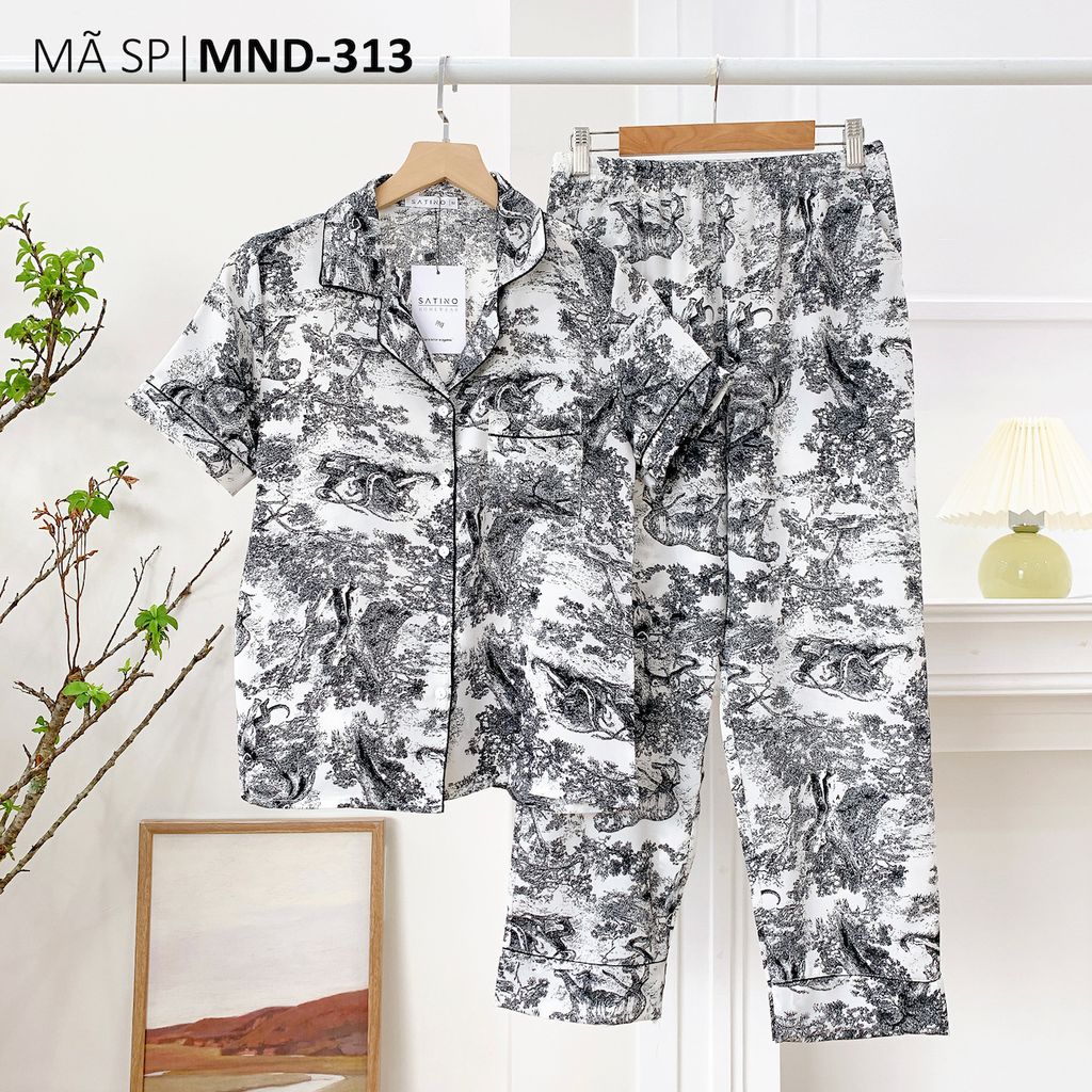 Pijama nữ Lụa Mango TNQD Satino - Toile White