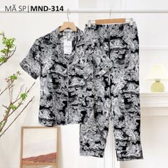 Pijama nữ Lụa Mango TNQD Satino - Toile Black