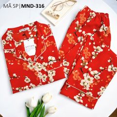 Pijama nữ Lụa Mango TNQD Satino - Envie Orange Red
