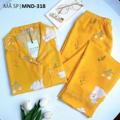 Pijama nữ Lụa Mango TNQD Satino - Rabbit Yellow