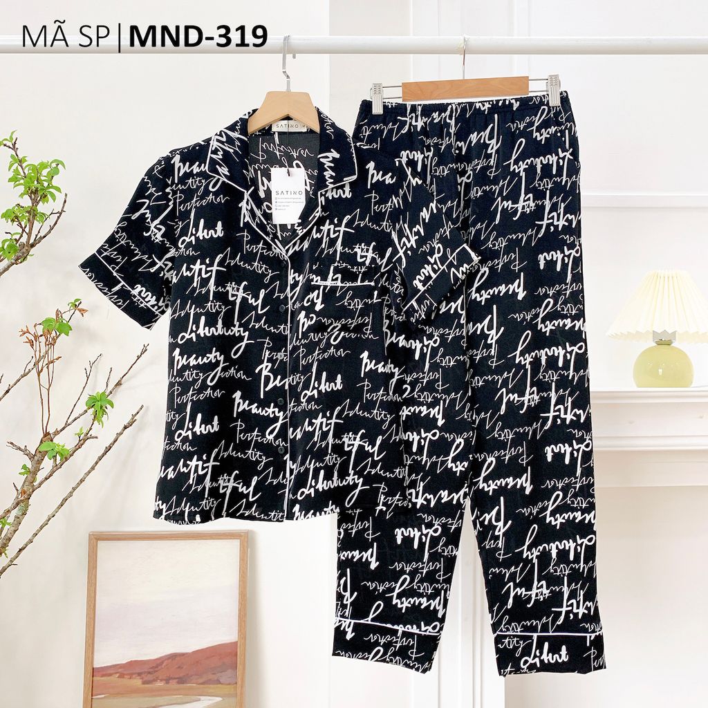 Pijama nữ Lụa Mango TNQD Satino - Amber Black