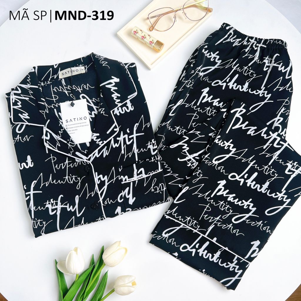 Pijama nữ Lụa Mango TNQD Satino - Amber Black