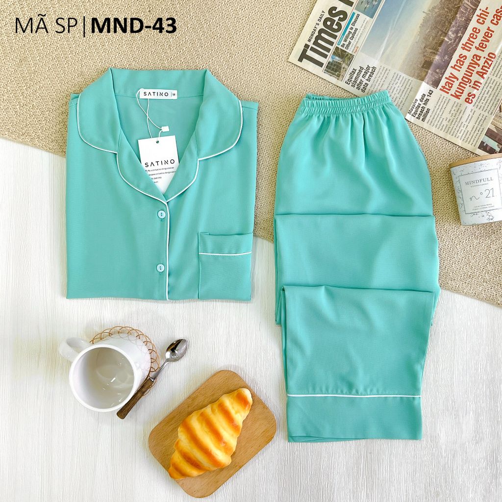 Pijama nữ lụa mango TNQD Satino - Mint