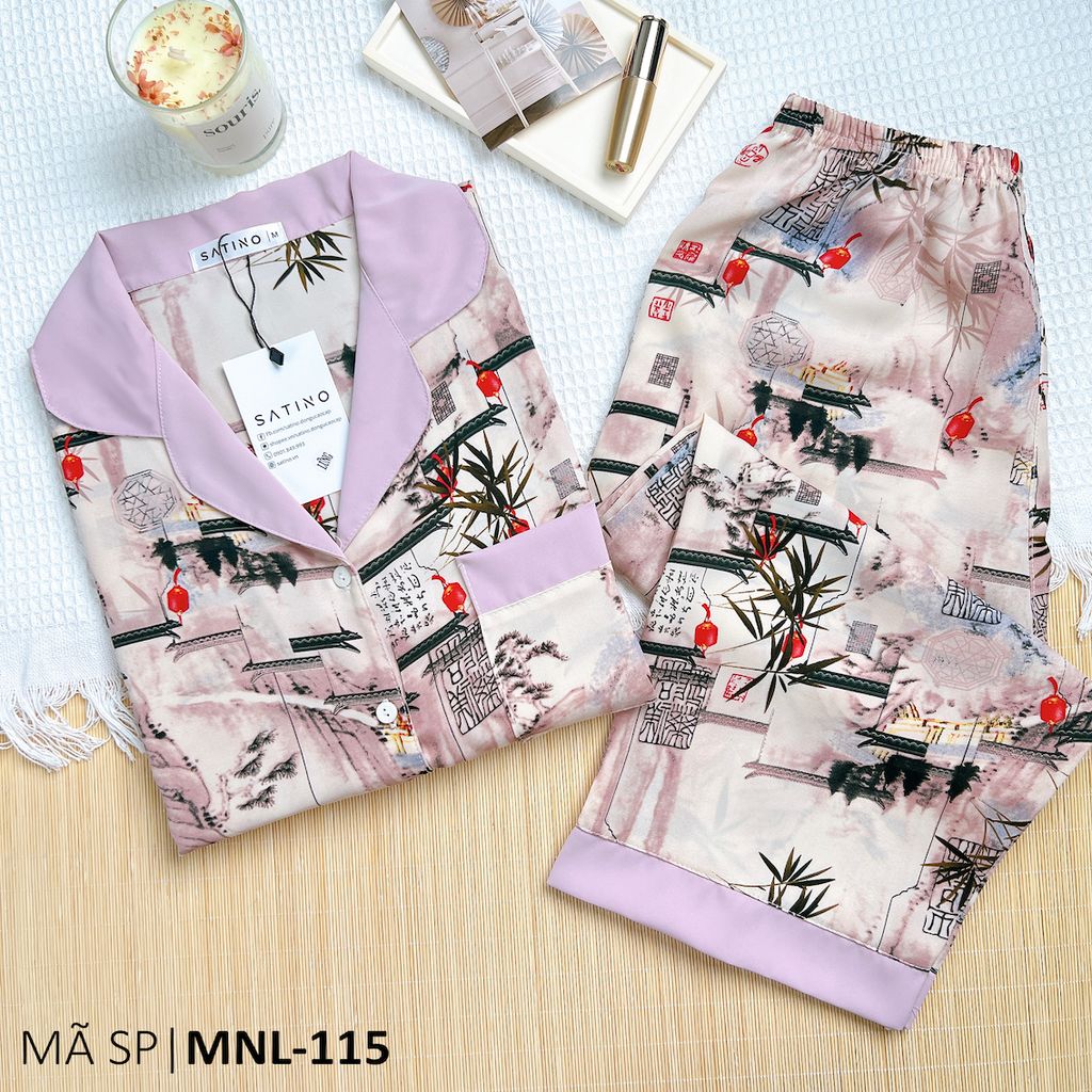 Đồ pijama nữ lụa mango TNQL Satino - Estee Lilac