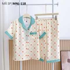 Đồ pijama nữ lụa mango TNQL Satino - Cherry Mint