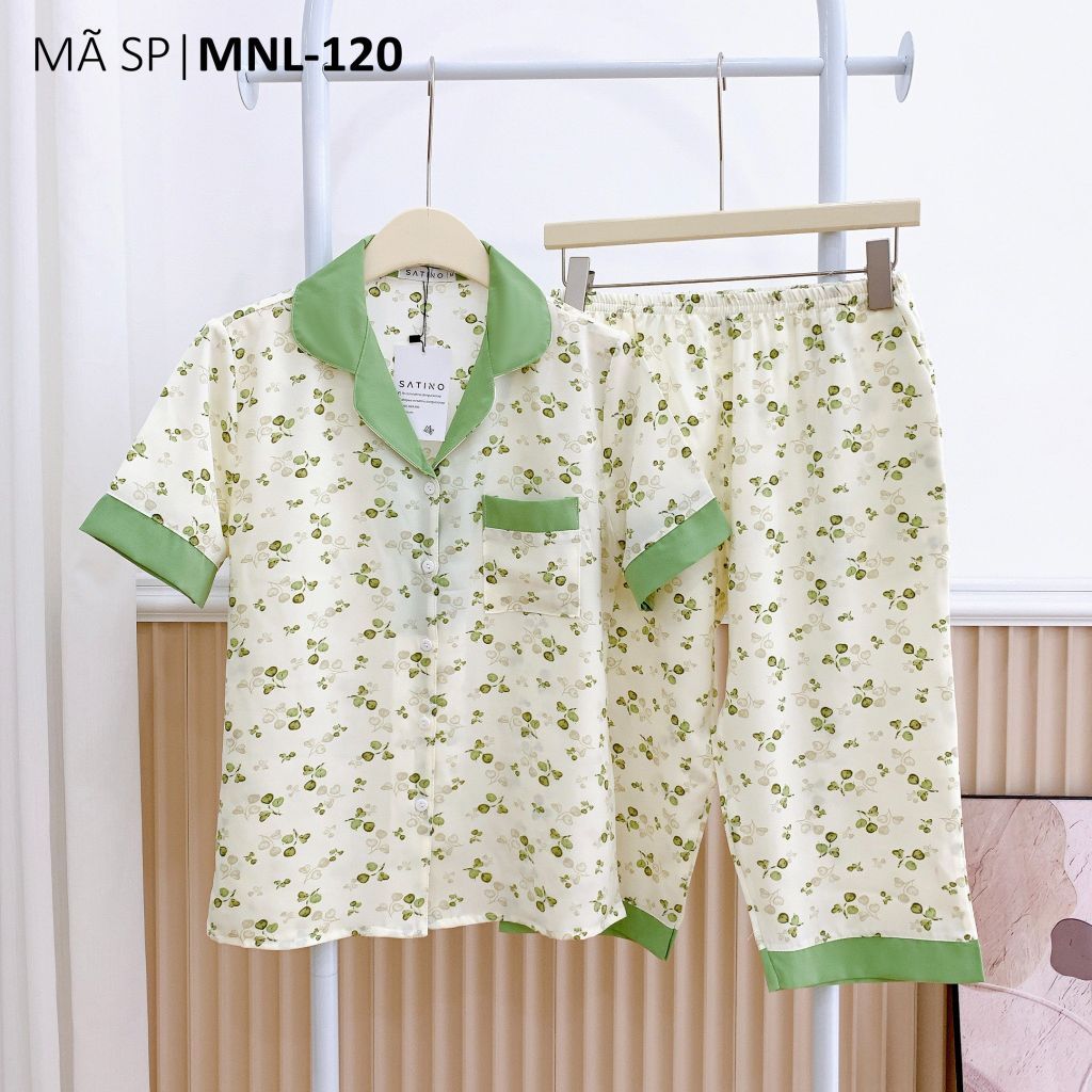 Đồ pijama nữ lụa mango TNQL Satino - Cami Olive
