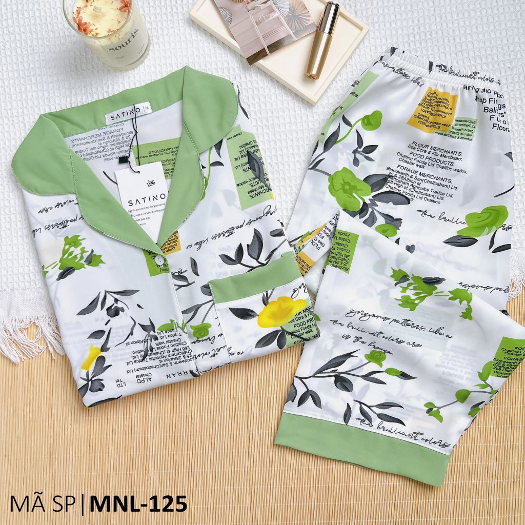 Đồ pijama nữ lụa mango TNQL Satino - Wendie Olive