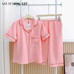Đồ pijama nữ lụa mango TNQL Satino màu trơn - Light Pink