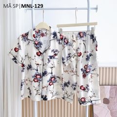 Pijama lụa mango mềm mại, không nhăn Satino TNQL cổ nhọn - Muse Gray