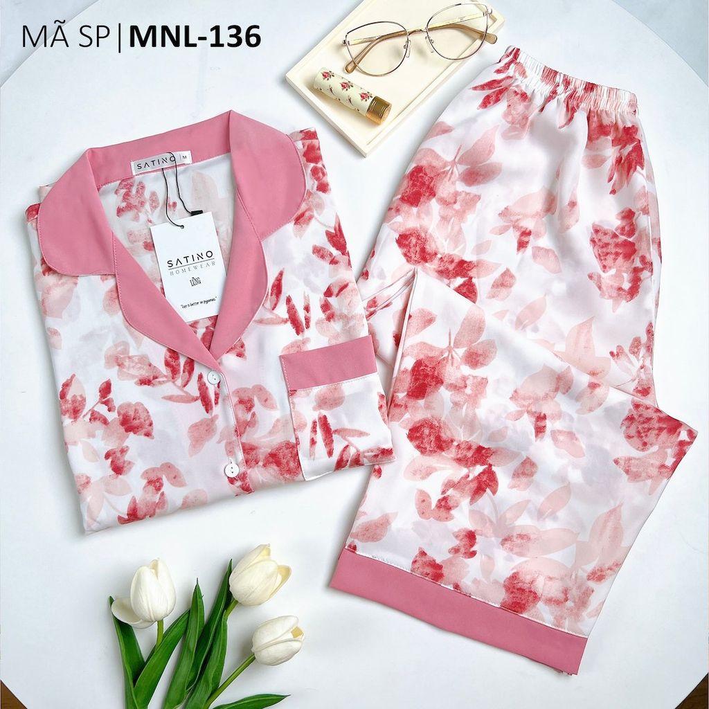 Pijama nữ Lụa Mango TNQL Satino - Kilie Pink