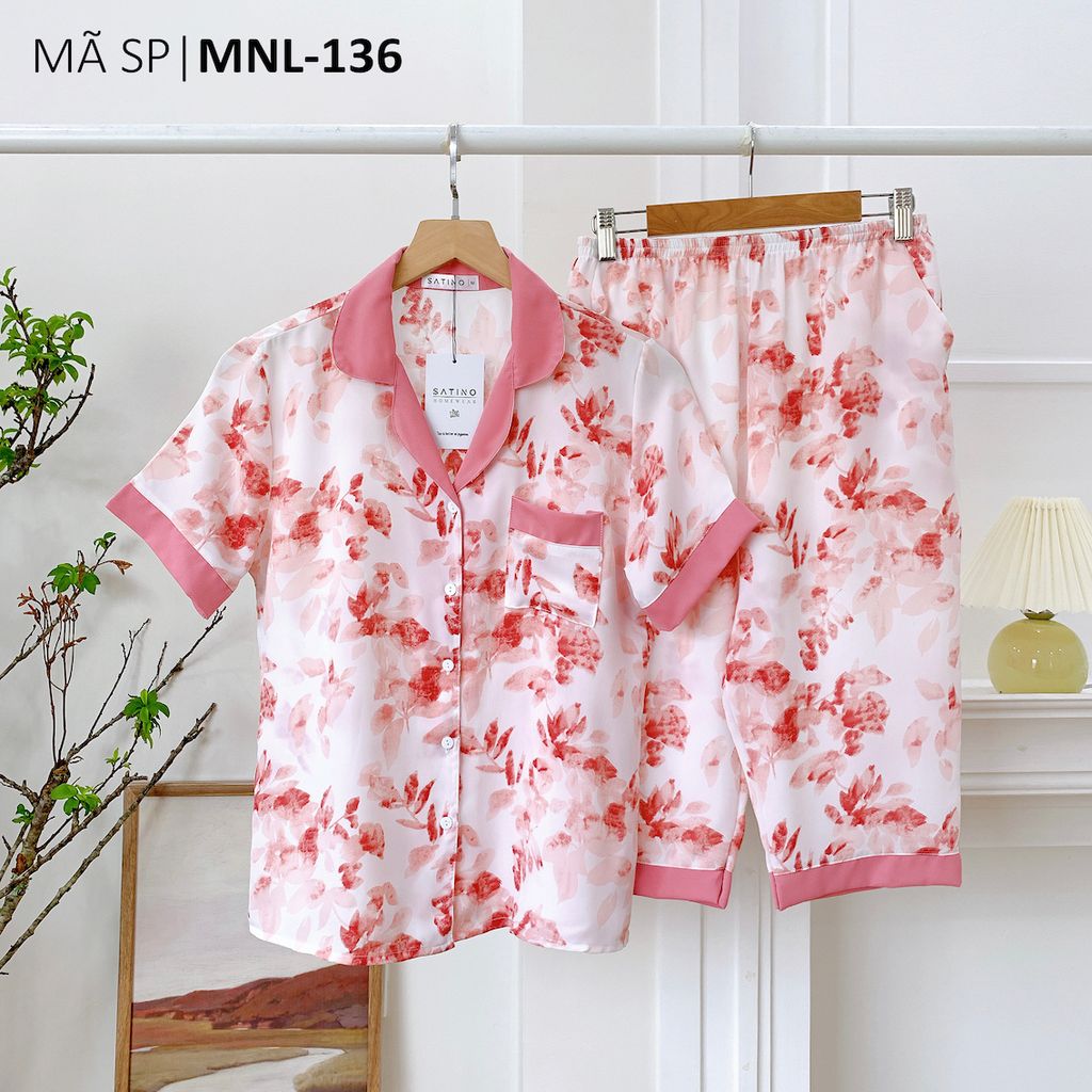 Pijama nữ Lụa Mango TNQL Satino - Kilie Pink