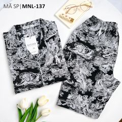Pijama nữ Lụa Mango TNQL Satino - Toile Black