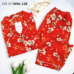 Pijama nữ Lụa Mango TNQL Satino - Envie Orange Red