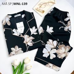 Pijama nữ Lụa Mango TNQL Satino - Jasmine Black