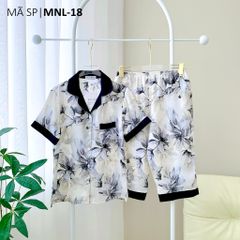 Đồ bộ mặc nhà, đồ ngủ, Pijama nữ Lụa TNQL Satino - Riley Dark Blue