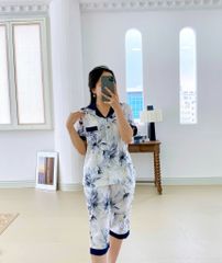Đồ bộ mặc nhà, đồ ngủ, Pijama nữ Lụa TNQL Satino - Riley Dark Blue