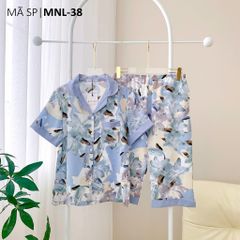 Đồ bộ mặc nhà, đồ ngủ, Pijama nữ Lụa TNQL Satino - Lily Blue Gray
