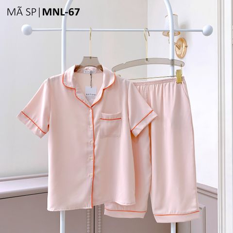 Đồ bộ mặc nhà, đồ ngủ, Pijama nữ Lụa màu trơn TNQL Satino - Nude