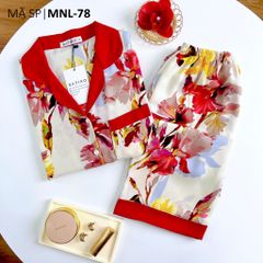 Pijama lụa mango mềm mại, không nhăn Satino TNQL - Abby Red