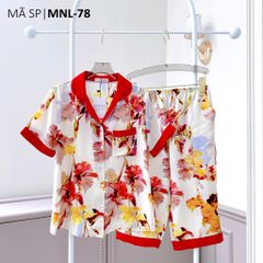 Pijama lụa mango mềm mại, không nhăn Satino TNQL - Abby Red